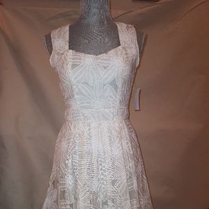 Sheer Cutout Print Dress